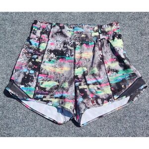 Lululemon HOTTY HOT lined Shorts Paint Drift‎ Athletic Gym run multi size 6